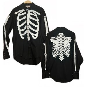 Embroidered Bones Snap Front Shirt by True West Rockmount Ranch Wear